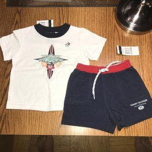 Tommy Hilfiger surf tee & shorts 6-12M NWT